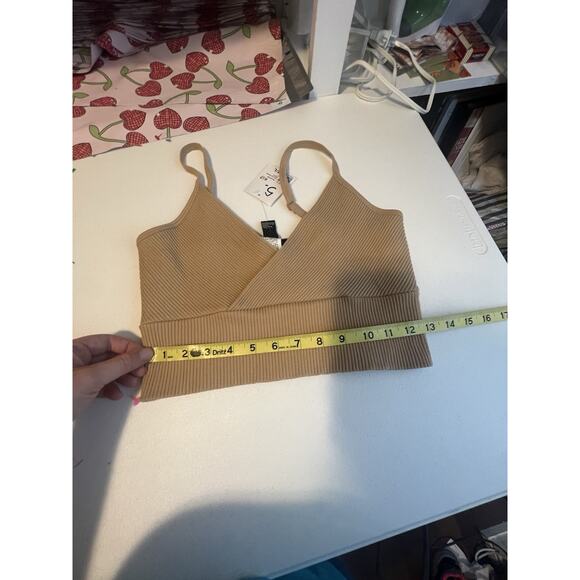 Forever 21 Tan Crop NWT Comfy Core Size M Fast Shipping - Picture 8 of 10